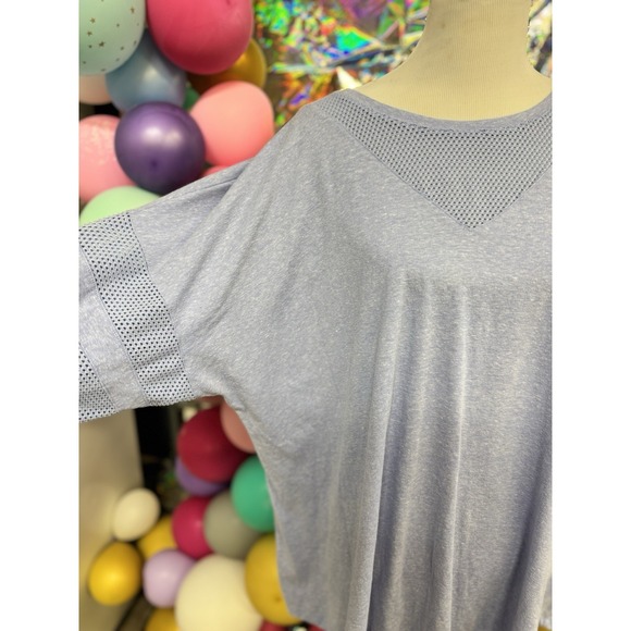 LIVI Active Lane Bryant Long Sleeve Top Womens 26/28 Lavender Mesh Panel - Picture 2 of 6